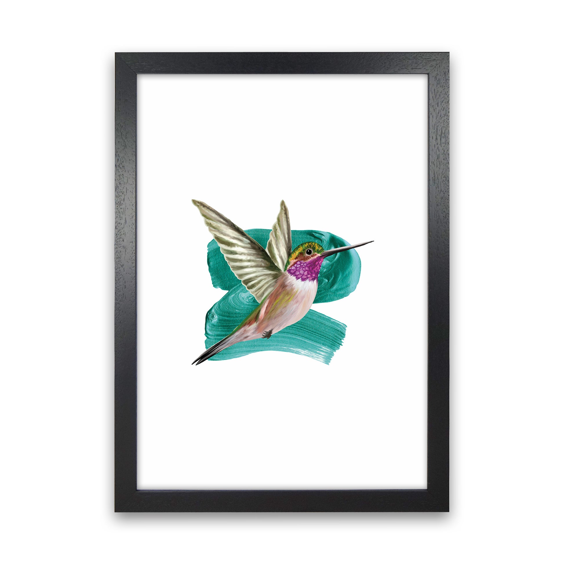 Modern Humingbird I Art Print by Seven Trees Design Black Grain