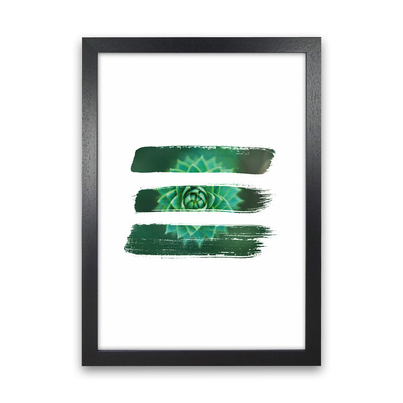 Modern Succulent I Art Print by Seven Trees Design Black Grain