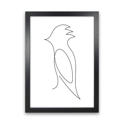 One Line Bird Art Print by Seven Trees Design Black Grain