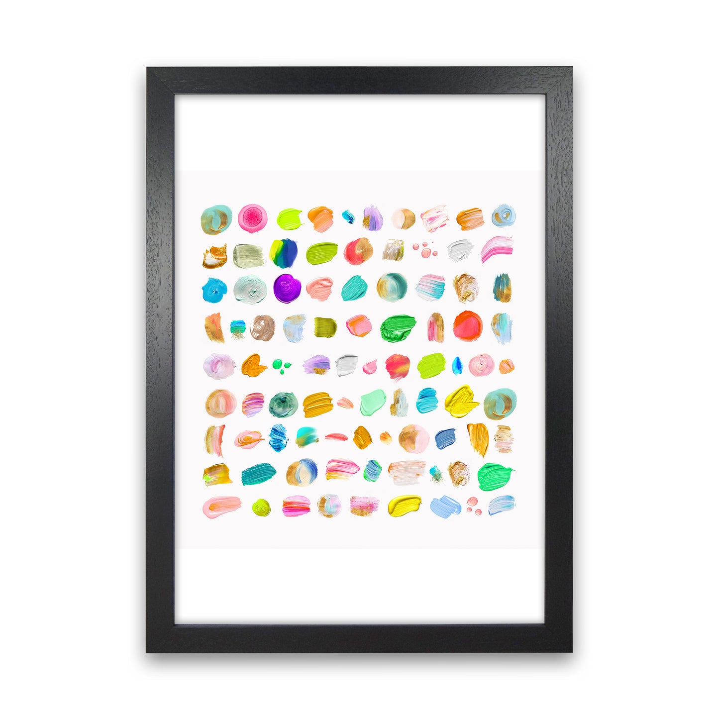 Painting Paradise Abstract Art Print by Seven Trees Design Black Grain