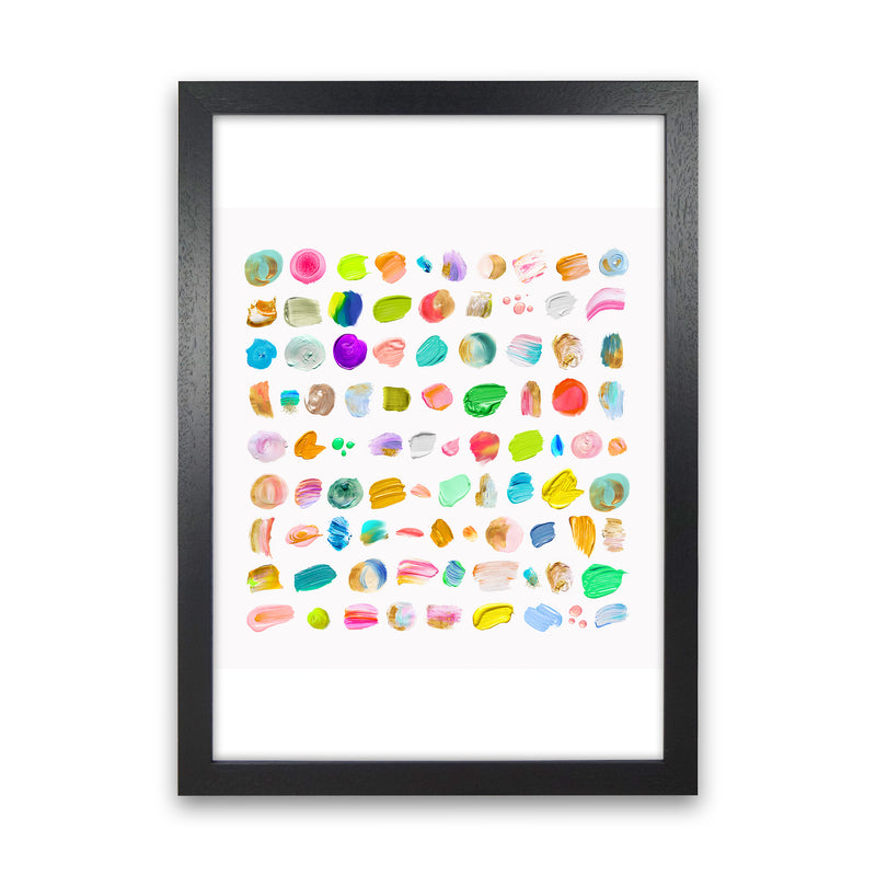Painting Paradise Abstract Art Print by Seven Trees Design Black Grain