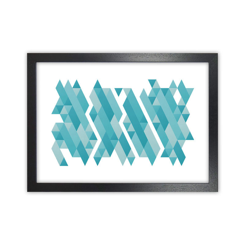 Pieces Of Mountains Abstract Art Print by Seven Trees Design Black Grain