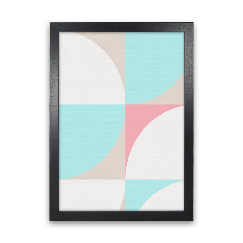 Scandinavian Shapes I Abstract Art Print by Seven Trees Design Black Grain