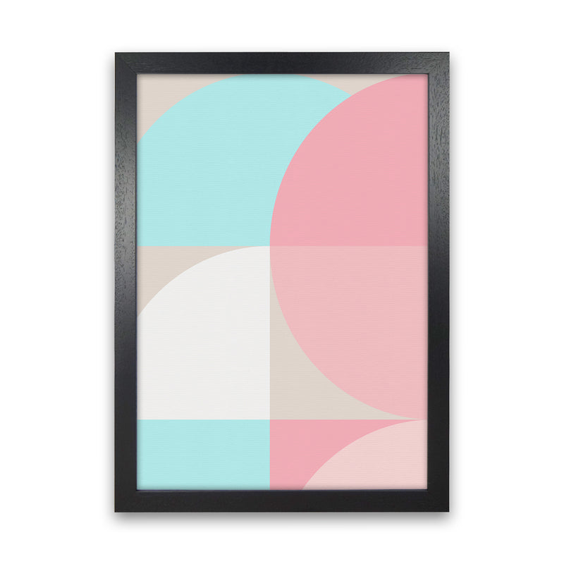 Scandinavian Shapes II Abstract Art Print by Seven Trees Design Black Grain