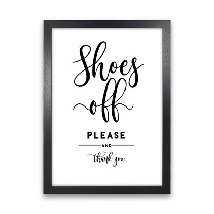 Shoes Off Quote Art Print by Seven Trees Design