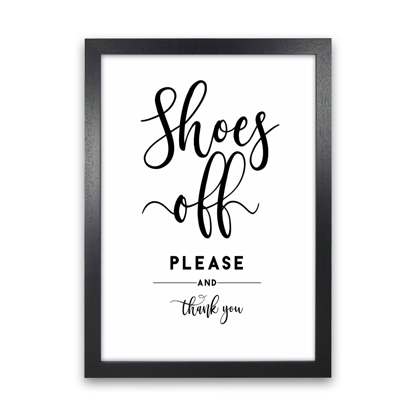 Shoes Off Quote Art Print by Seven Trees Design