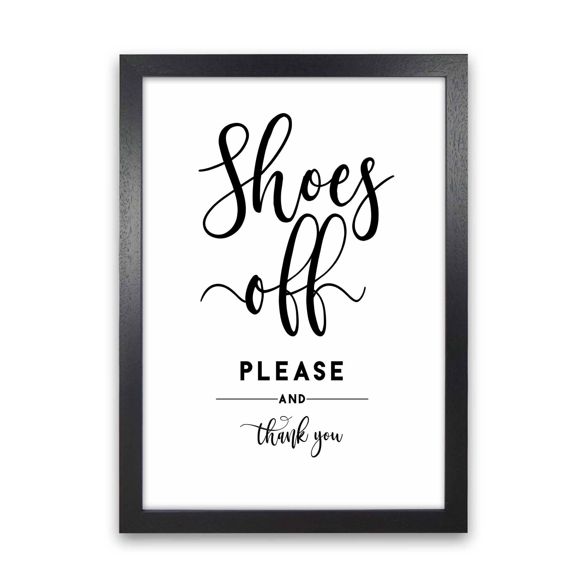 Shoes Off Quote Art Print by Seven Trees Design