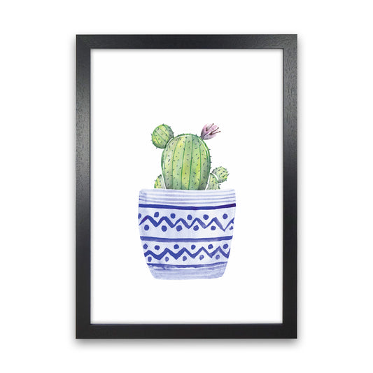 The Blue Cacti Art Print by Seven Trees Design Black Grain