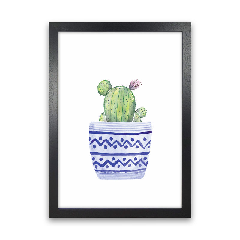 The Blue Cacti Art Print by Seven Trees Design Black Grain