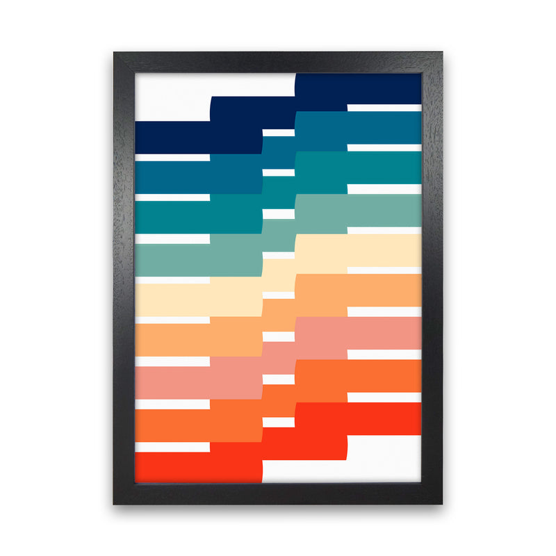 The Modern Geometry Art Print by Seven Trees Design Black Grain