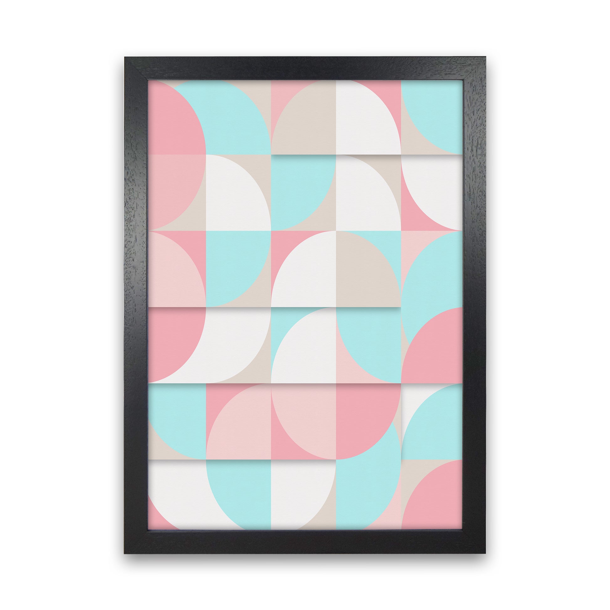 The Scandinavian Geometry Art Print by Seven Trees Design Black Grain