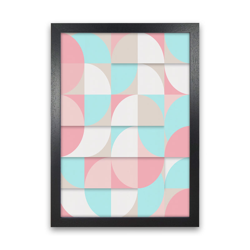 The Scandinavian Geometry Art Print by Seven Trees Design Black Grain