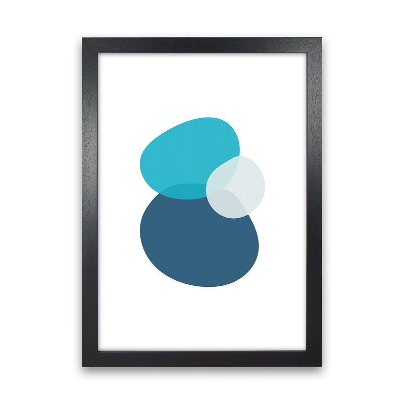 Three Stones Abstract Art Print by Seven Trees Design Black Grain