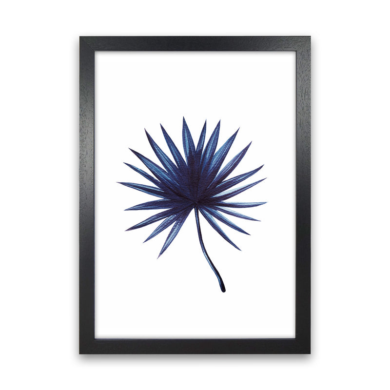Watercolor Blue Leaf I Art Print by Seven Trees Design Black Grain