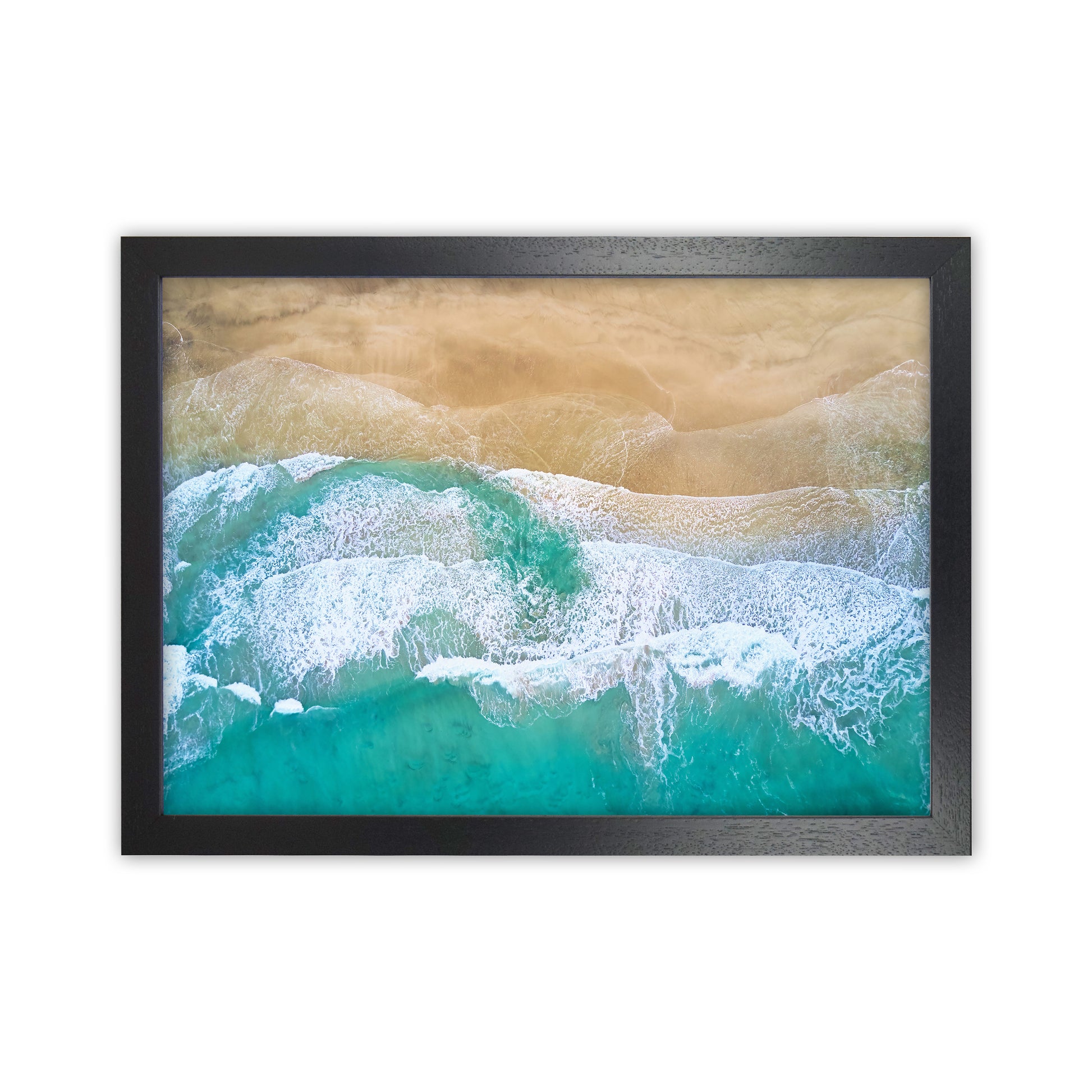 Waves From The Sky Landscape Art Print by Seven Trees Design Black Grain