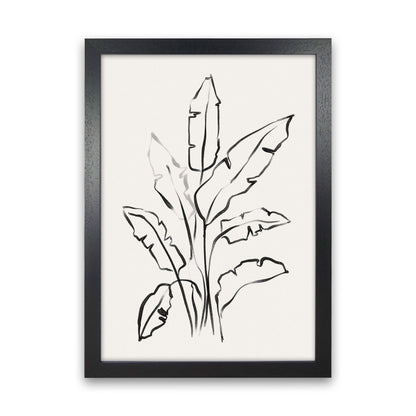 Banana Leafs Drawing Art Print by Seven Trees Design Black Grain