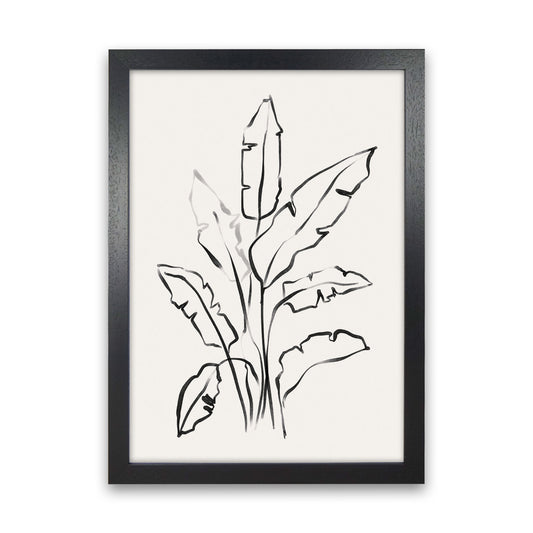 Banana Leafs Drawing Art Print by Seven Trees Design Black Grain