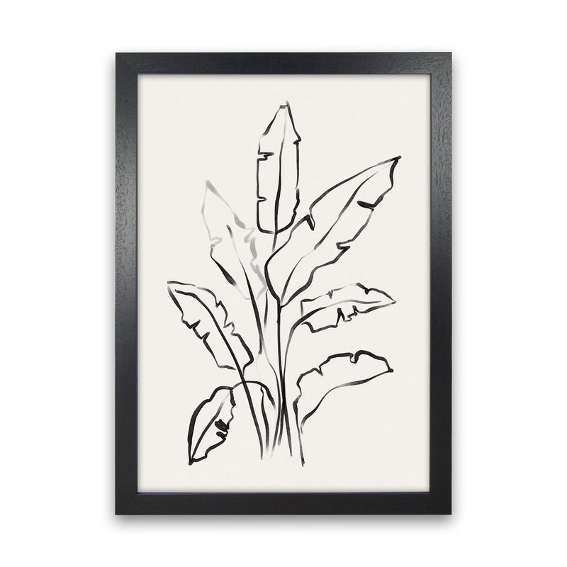 Banana Leafs Drawing Art Print by Seven Trees Design Black Grain