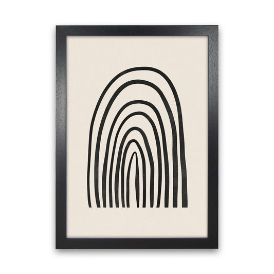 Black Watercolor Rainbow Art Print by Seven Trees Design Black Grain