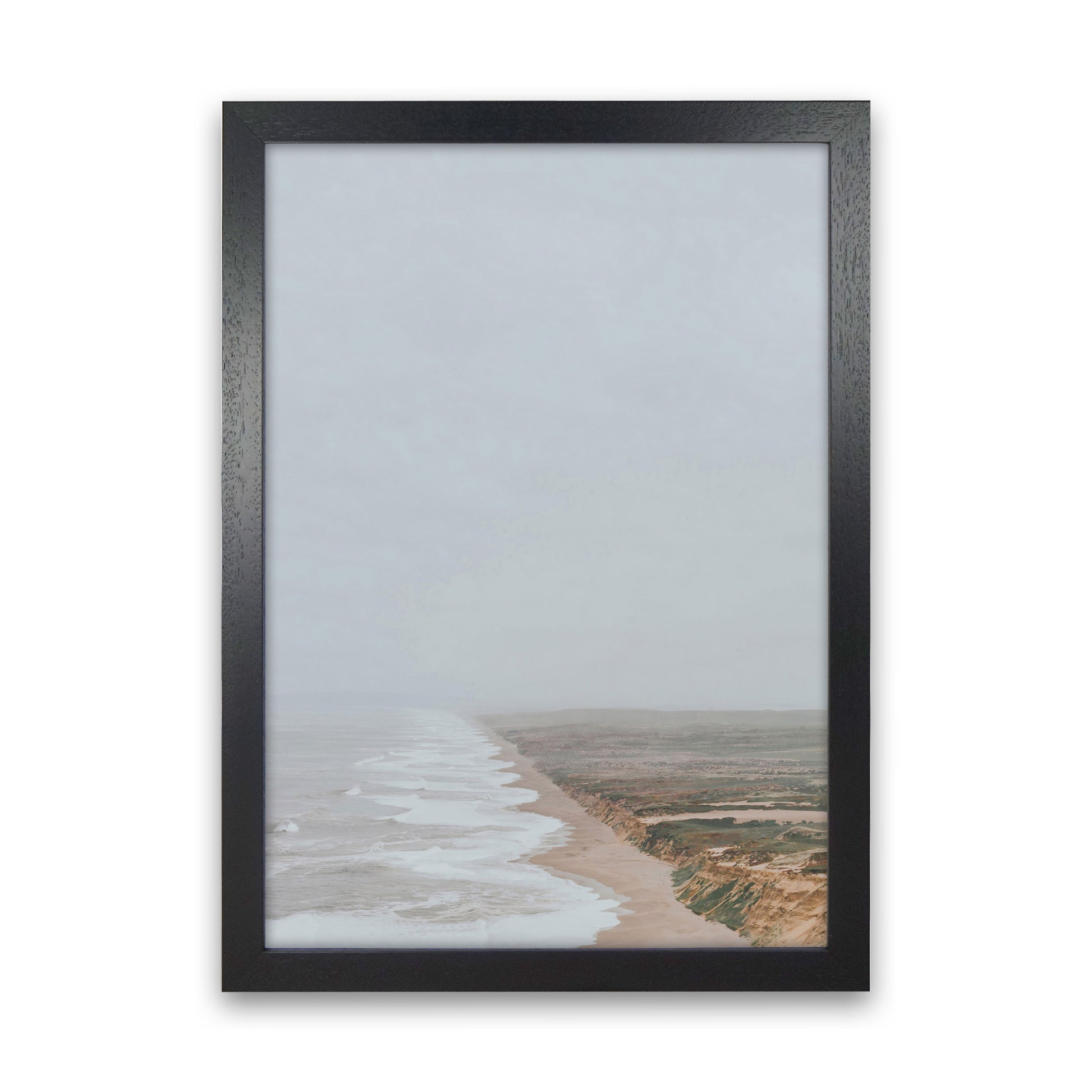Fog and Waves Art Print by Seven Trees Design Black Grain