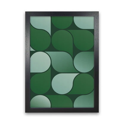 Geometric Loop Art Print by Seven Trees Design Black Grain