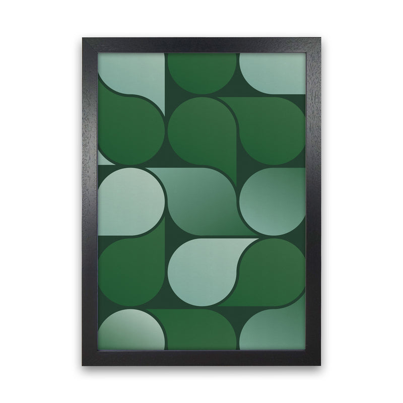 Geometric Loop Art Print by Seven Trees Design Black Grain