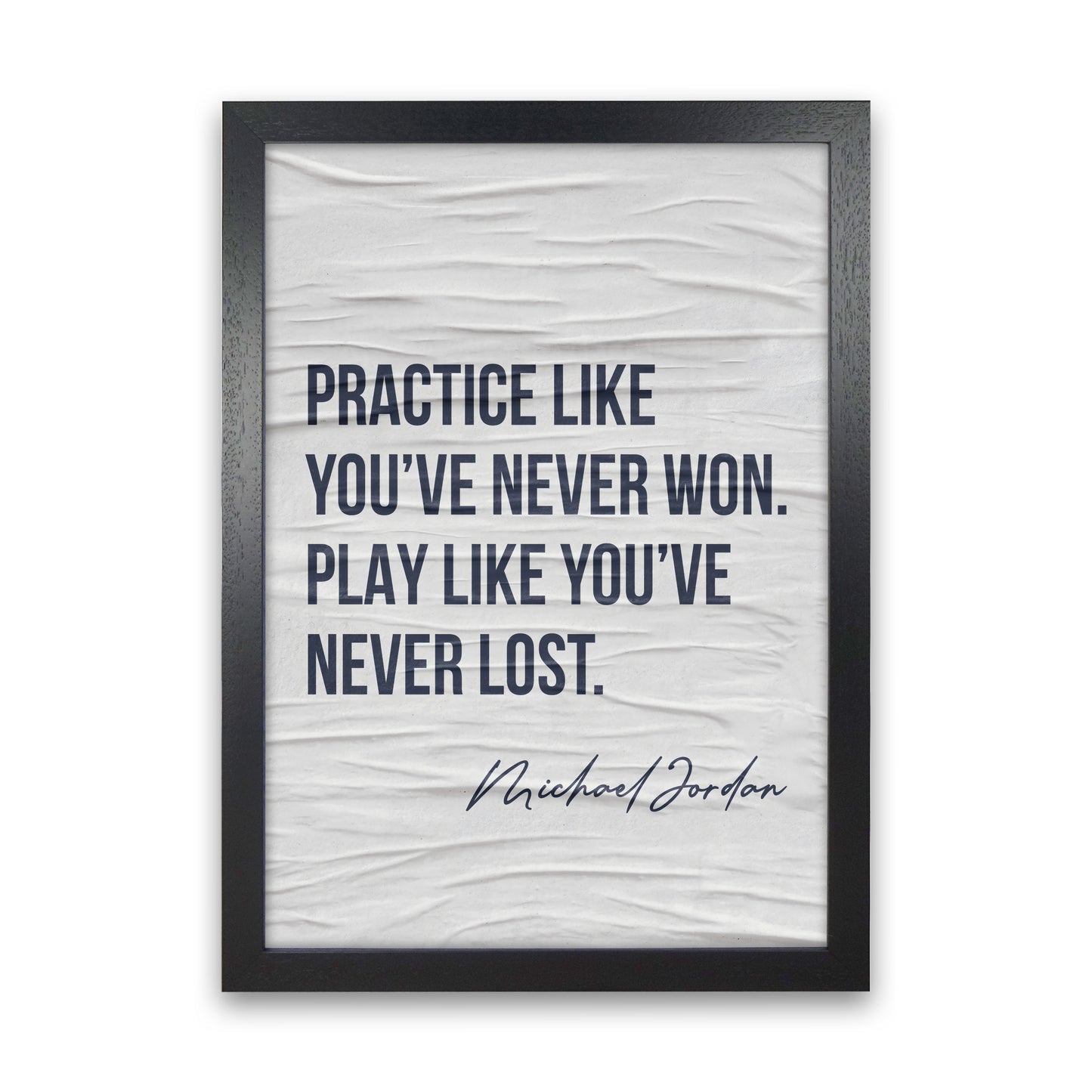 Michael Jordan Quote Art Print by Seven Trees Design Black Grain