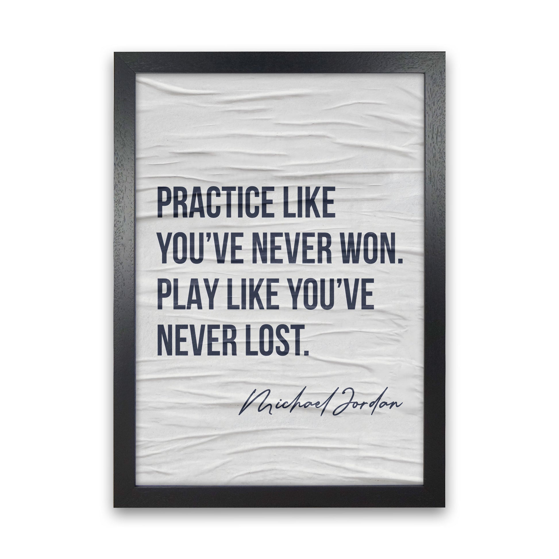 Michael Jordan Quote Art Print by Seven Trees Design Black Grain