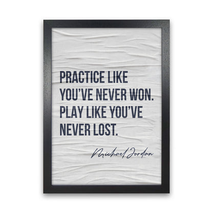 Michael Jordan Quote Art Print by Seven Trees Design Black Grain