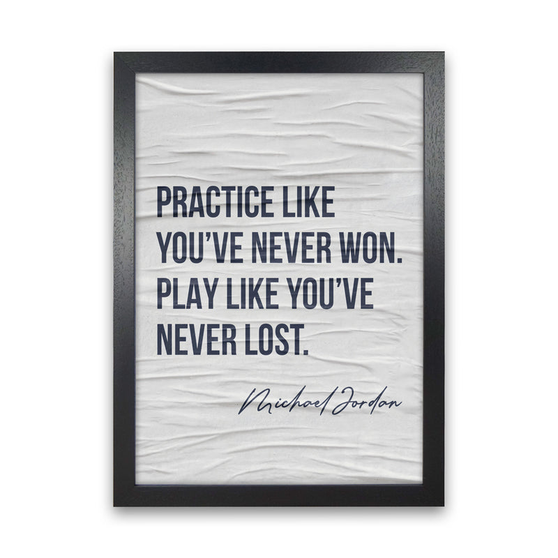 Michael Jordan Quote Art Print by Seven Trees Design Black Grain