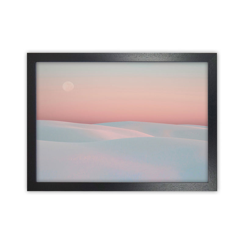 Moon And Dunes Art Print by Seven Trees Design Black Grain