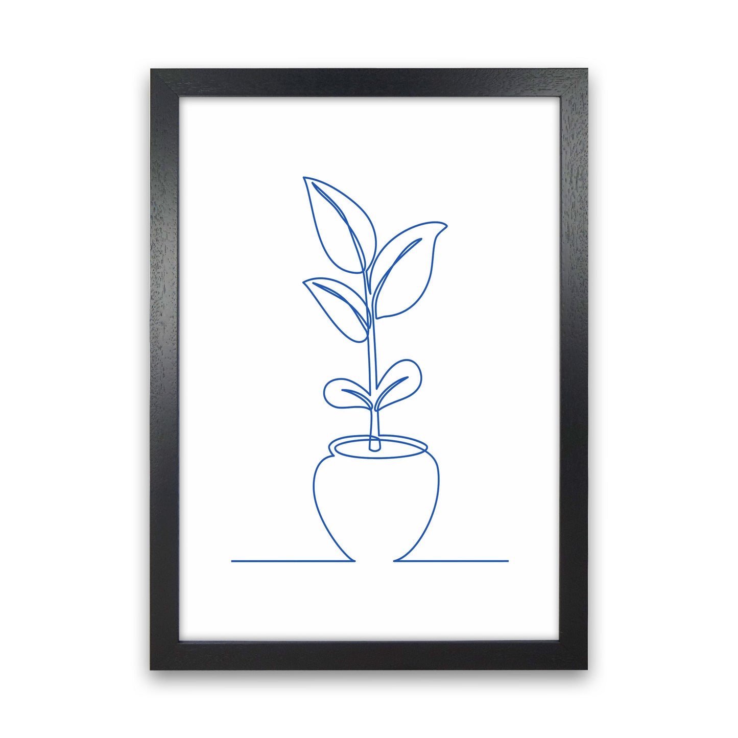 One Line Plant II Art Print by Seven Trees Design Black Grain