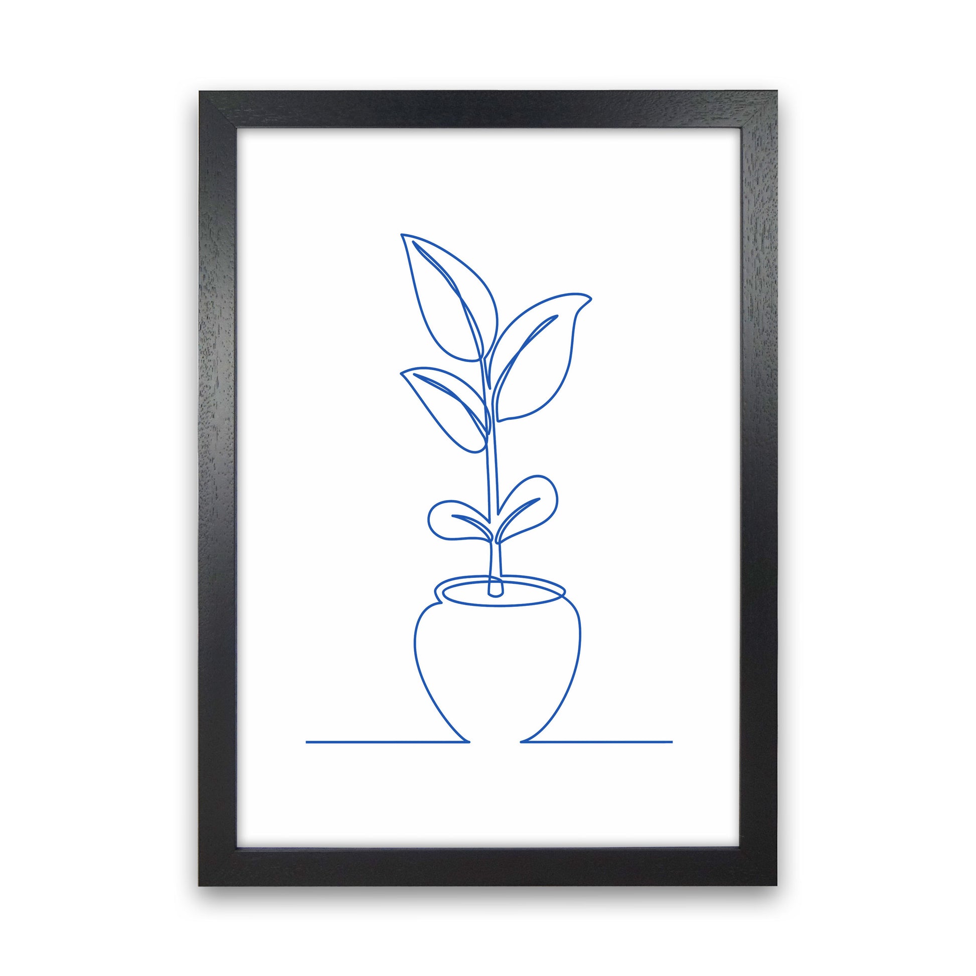 One Line Plant II Art Print by Seven Trees Design Black Grain