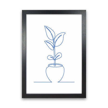 One Line Plant II Art Print by Seven Trees Design Black Grain