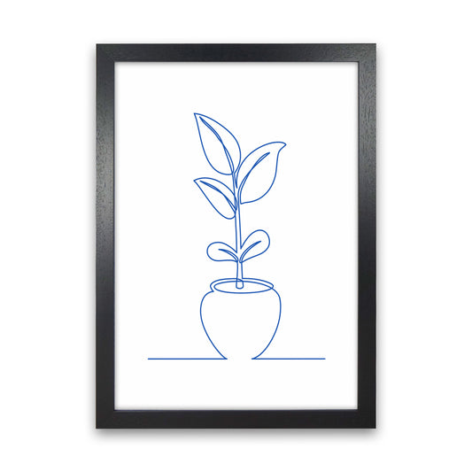 One Line Plant II Art Print by Seven Trees Design Black Grain