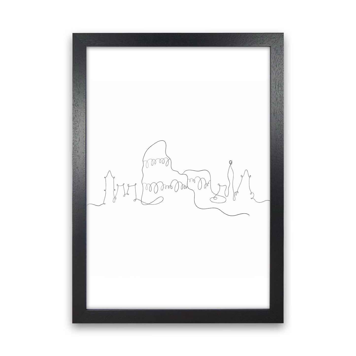 One Line Rome Art Print by Seven Trees Design Black Grain