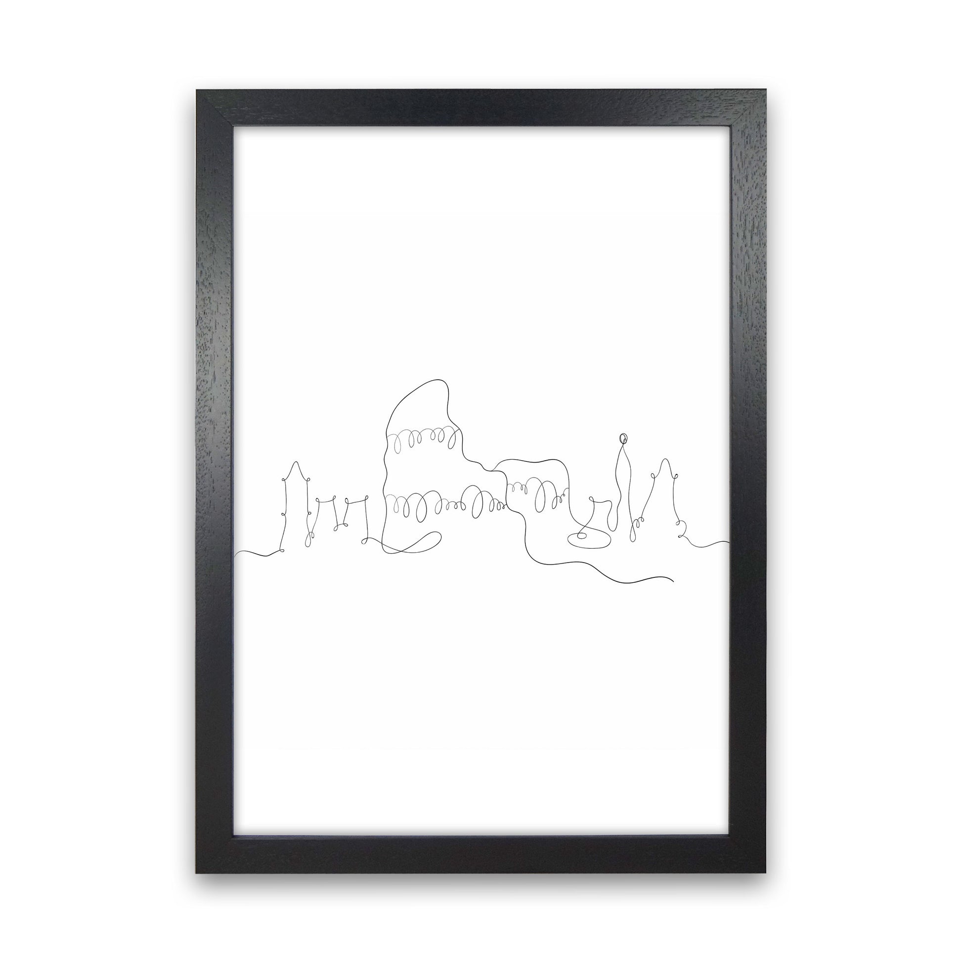 One Line Rome Art Print by Seven Trees Design Black Grain