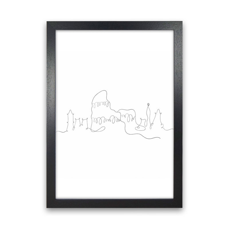 One Line Rome Art Print by Seven Trees Design Black Grain