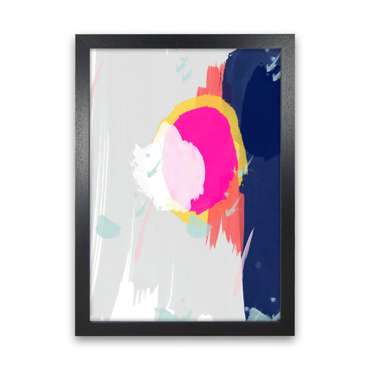 The Happy Paint Strokes Art Print by Seven Trees Design Black Grain