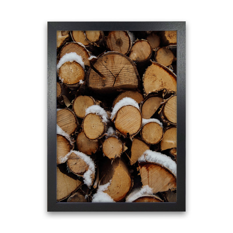 Wood Art Print by Seven Trees Design Black Grain