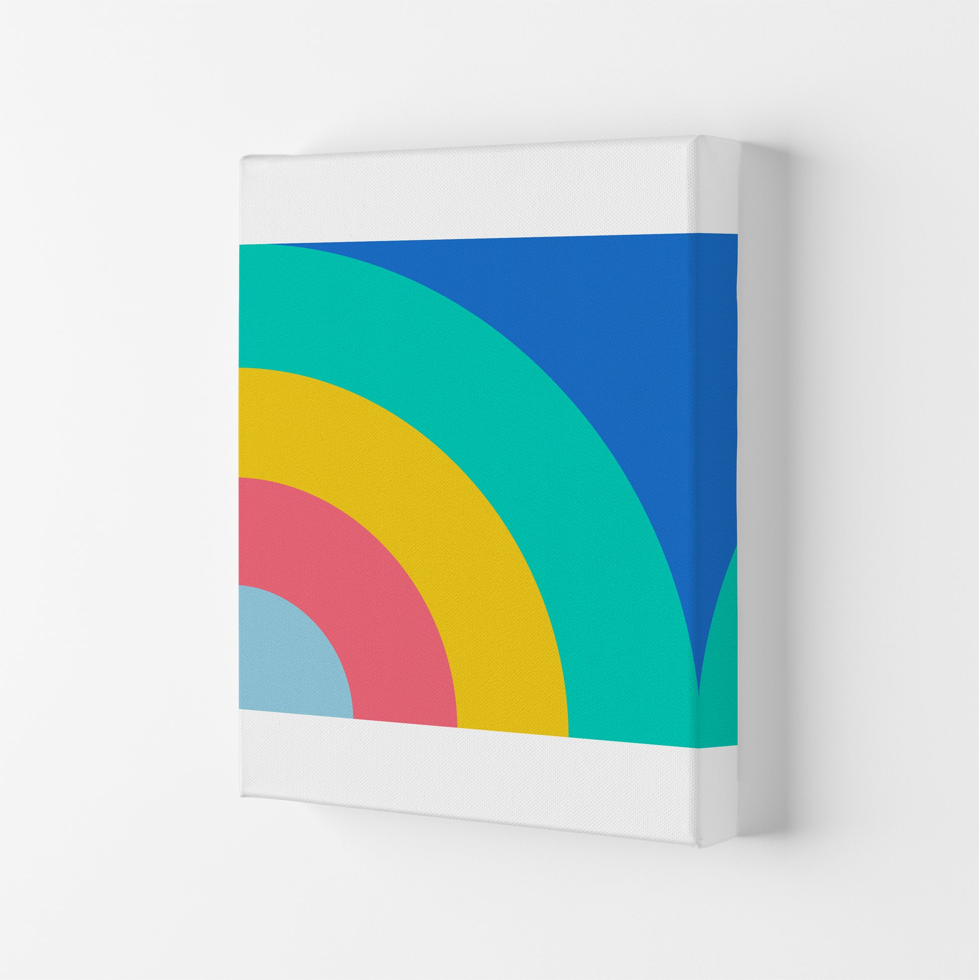 Happy shapes II Rainbow Art Print by Seven Trees Design Canvas