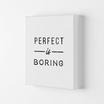 Perfect Is Boring Quote Art Print by Seven Trees Design Canvas