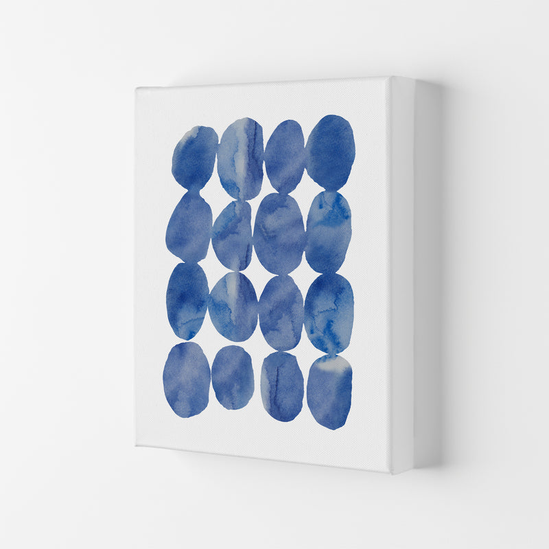 Watercolor Blue Stones Art Print by Seven Trees Design Canvas