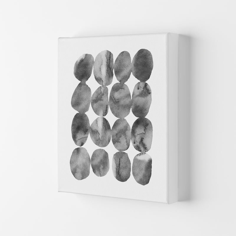 Watercolor Grey Stones Art Print by Seven Trees Design Canvas