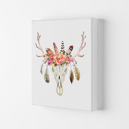 Boho cow skull Art Print by Seven Trees Design Canvas