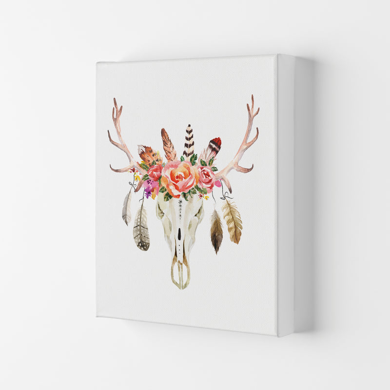 Boho cow skull Art Print by Seven Trees Design Canvas