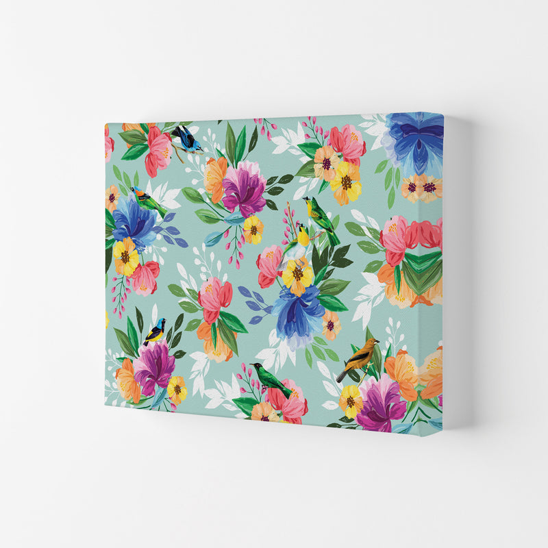 flowers birds Art Print by Seven Trees Design Canvas