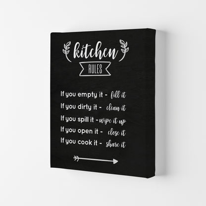 Kitchen rules Art Print by Seven Trees Design Canvas