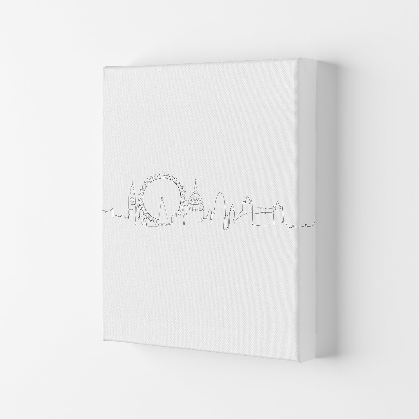 One Line London Art Print by Seven Trees Design Canvas