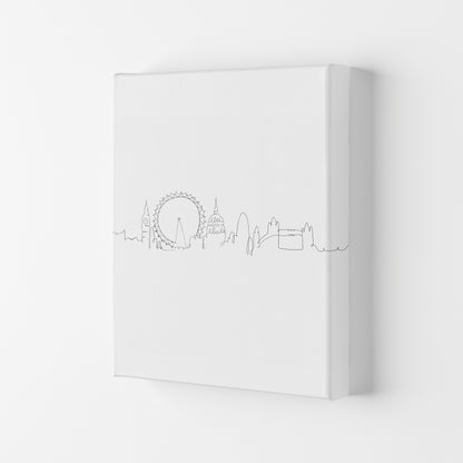 One Line London Art Print by Seven Trees Design Canvas